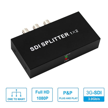 1 In 2 Out SD-SDI / HD-SDI / 3G-SDI Distribution Amplifier Video SDI Splitter(US Plug) -  by buy2fix | Online Shopping UK | buy2fix