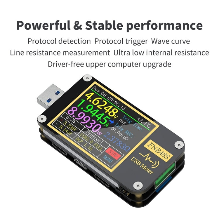 FNIRSI FNB48S USB Voltage Ammeter Multifunctional Fast Charge Tester, Specification: Without Bluetooth -  by FNIRSI | Online Shopping UK | buy2fix