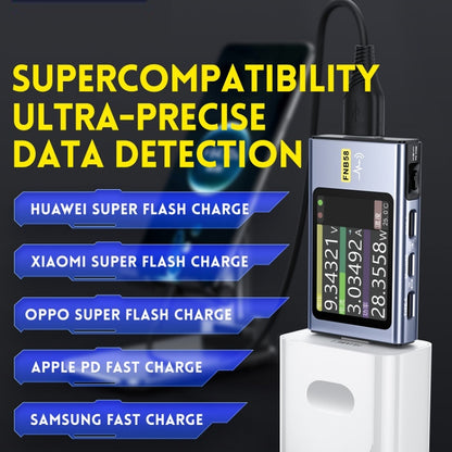 FNIRSI FNB58 USB Voltage Ammeter TYPE-C Fast Charge Power Tester, Specification: Without Bluetooth -  by FNIRSI | Online Shopping UK | buy2fix