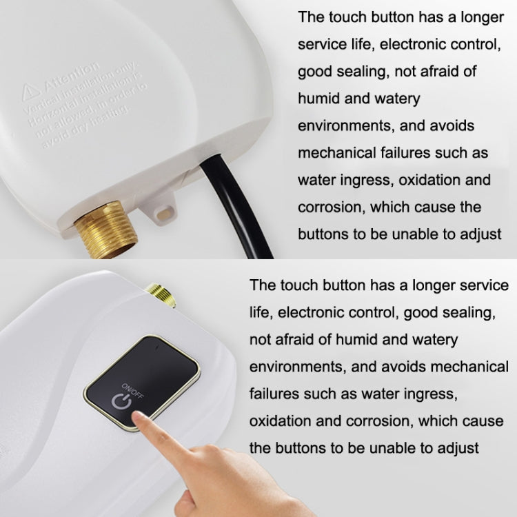 Instant Water Heater Mini Kitchen Quick Heater Household Hand Washing Water Heater UK Plug(Black) - Water Heaters & Parts by buy2fix | Online Shopping UK | buy2fix