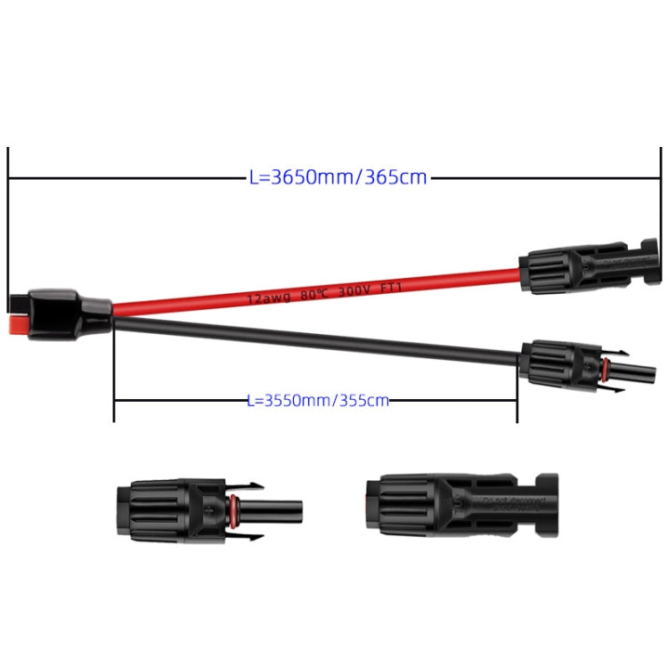 3.65m MC4 to 30A Anderson Mobile Energy Storage Battery Charging Cable -  by buy2fix | Online Shopping UK | buy2fix