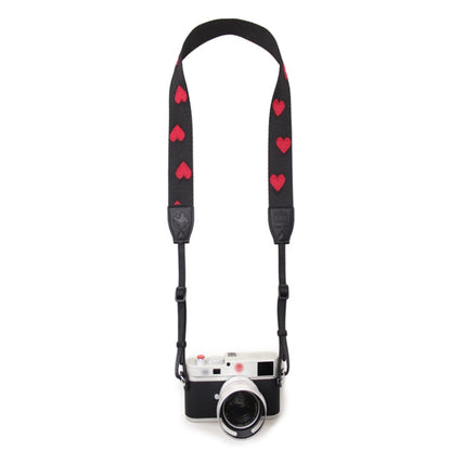 Embroidered Heart Pattern SLR Camera Strap Mirrorless Camera Love Lanyard(Spades-B-Transfer) - Camera Strap by buy2fix | Online Shopping UK | buy2fix