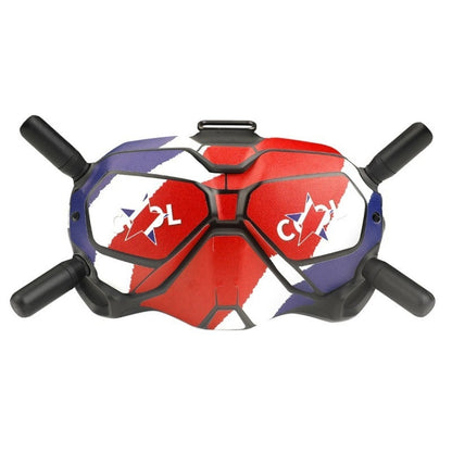For DJI FPV RCSTQ Flying Glasses Sticker(Red Blue White) - Protective Film & Stickers by RCSTQ | Online Shopping UK | buy2fix