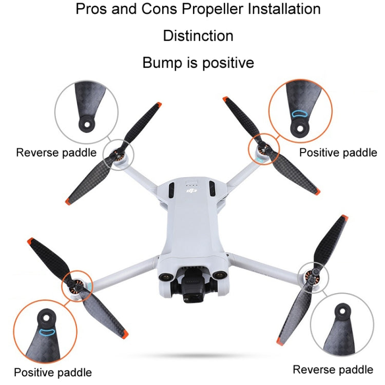 For DJI Mavic Mini 3Pro RCSTQ Drone Carbon Fiber Flight Propellers 1pair - DIY Propeller by RCSTQ | Online Shopping UK | buy2fix