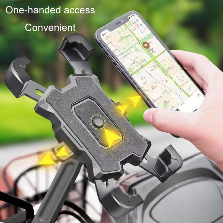 Electric Bike Motorcycle Bicycle Riding Shockproof Navigation Bracket, Color: Yellow For Handlebar - Holders by buy2fix | Online Shopping UK | buy2fix