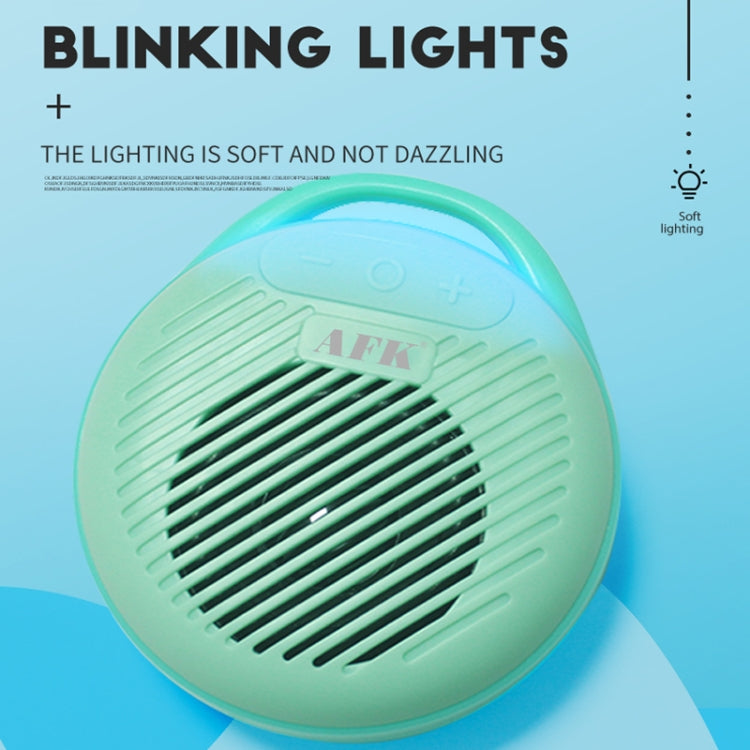 AFK BT-515 TWS Mini 3D Sound Effect Bluetooth Speaker Portable Waterproof RGB Light Audio(Lake Blue) - Mini Speaker by AFK | Online Shopping UK | buy2fix