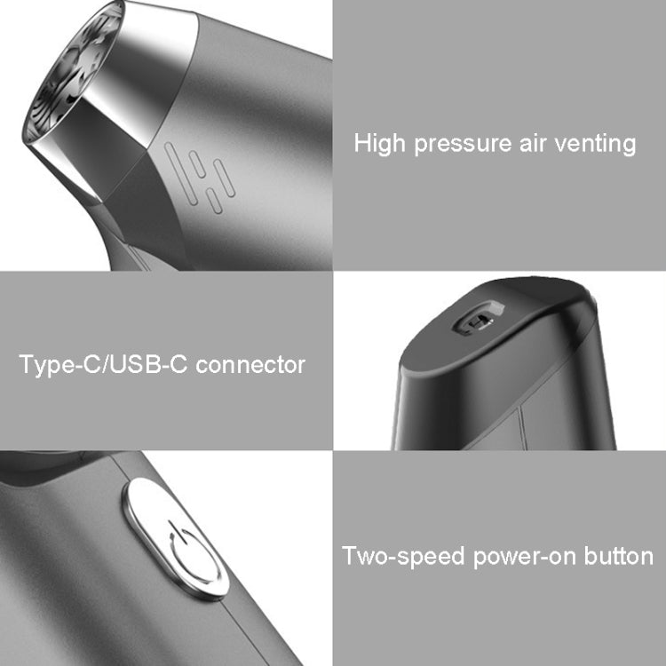 SUITU ST-6671 Wireless Car Vacuum Cleaner Small Handheld Blowing and Suction Dual Use, Style: Brushless Silver Gray+Floor Brush - Vacuum Cleaner by SUITU | Online Shopping UK | buy2fix