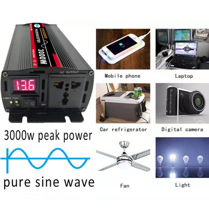 4000W 60V to 220V High Power Car Pure Sine Wave Inverter Power Converter - Pure Sine Wave by buy2fix | Online Shopping UK | buy2fix