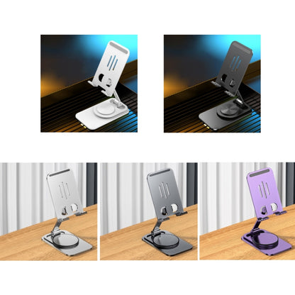 Desktop 360-degree Rotating Foldable Mobile Phone Holder, Color: Carbon Steel Black - Desktop Holder by buy2fix | Online Shopping UK | buy2fix