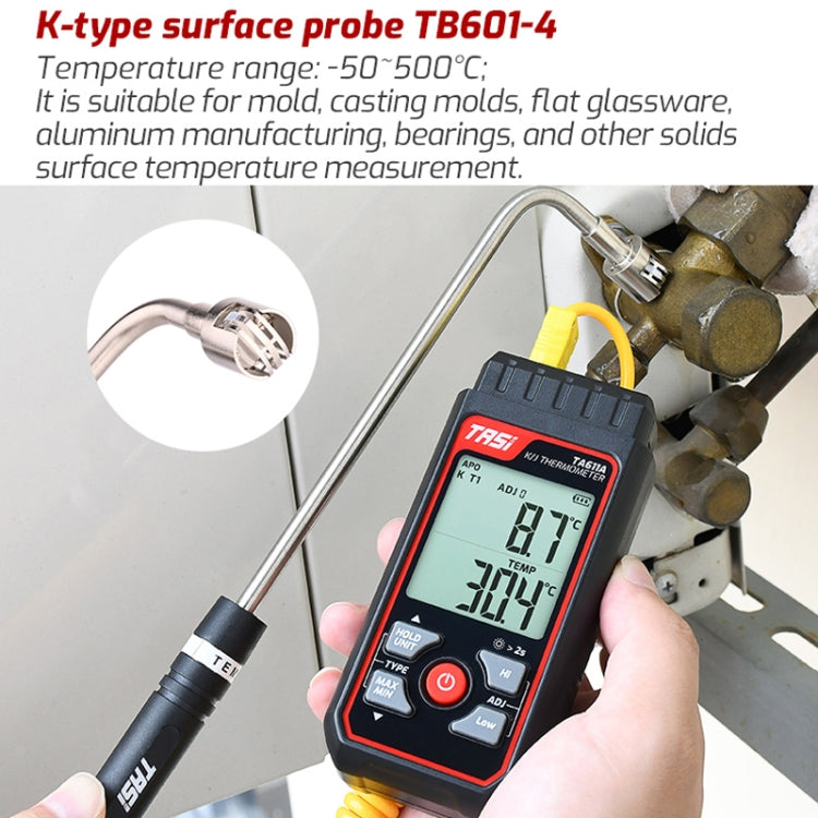 TASI TB601-4 Elbow Surface Thermocouple K-Type Probe Use With Thermometer - Thermostat & Thermometer by TASI | Online Shopping UK | buy2fix