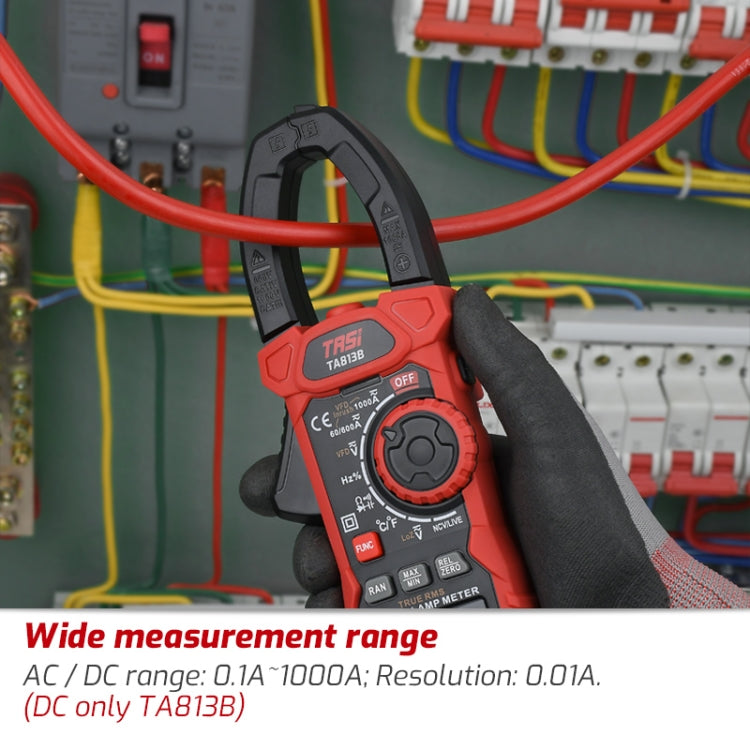 TASI TA813A Clamp Meter High Accuracy AC DC Voltage Ammeter - Digital Multimeter by TASI | Online Shopping UK | buy2fix