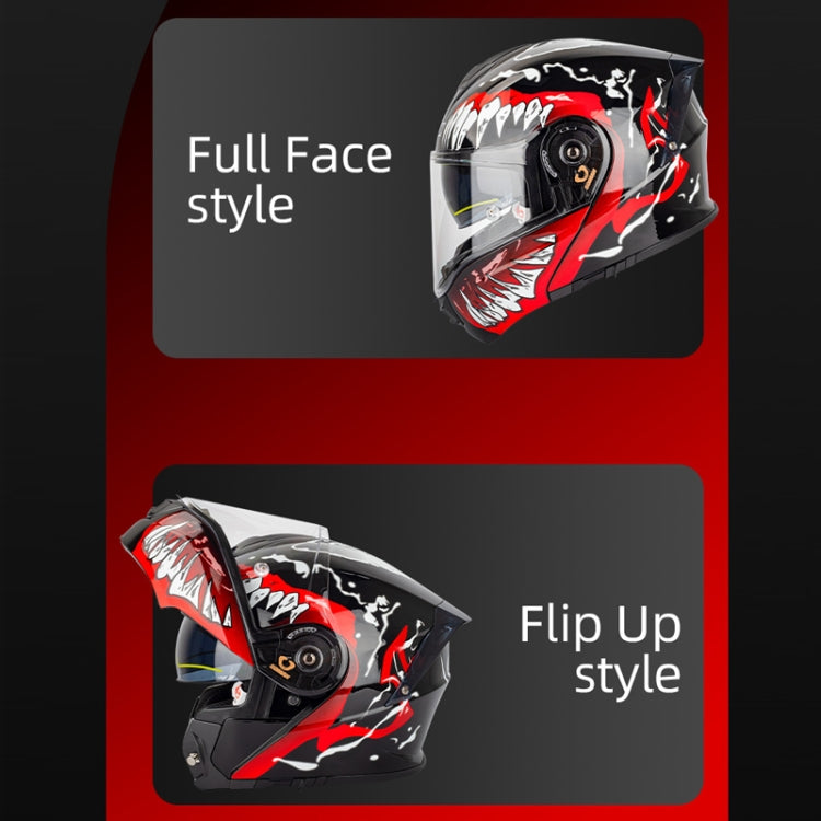 SOMAN Racing Motorcycle Double Lens Riding Safety Helmet, Size: XL(Matt Black) - Helmets by SOMAN | Online Shopping UK | buy2fix