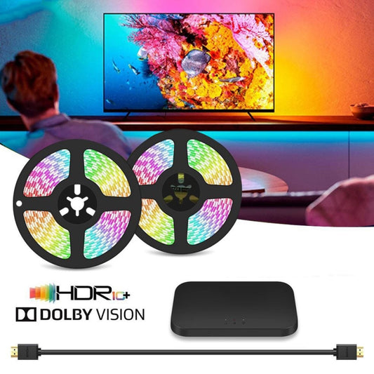 HDMI 2.0-PRO Smart Ambient TV Led Backlight Led Strip Lights Kit Work With TUYA APP Alexa Voice Google Assistant 2 x 1m(EU Plug) - Casing Waterproof Light by buy2fix | Online Shopping UK | buy2fix