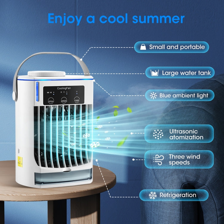 CF008 Mini Household Humidification Spray Air Cooler USB Plug-in Portable Air Conditioner Fan(White) - Electric Fans by buy2fix | Online Shopping UK | buy2fix