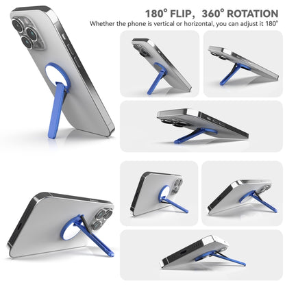 Aluminum Alloy Mobile Phone Bracket Ultra-thin Rotating Back Stick Lollipop Mirror Bracket(Blue) - Desktop Holder by buy2fix | Online Shopping UK | buy2fix