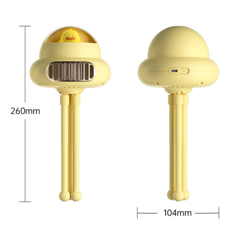 Shaking Head Stroller Fan Leafless Octopus Mute Portable Mini Fan Shaking Head Version (Yellow) - Electric Fans by buy2fix | Online Shopping UK | buy2fix