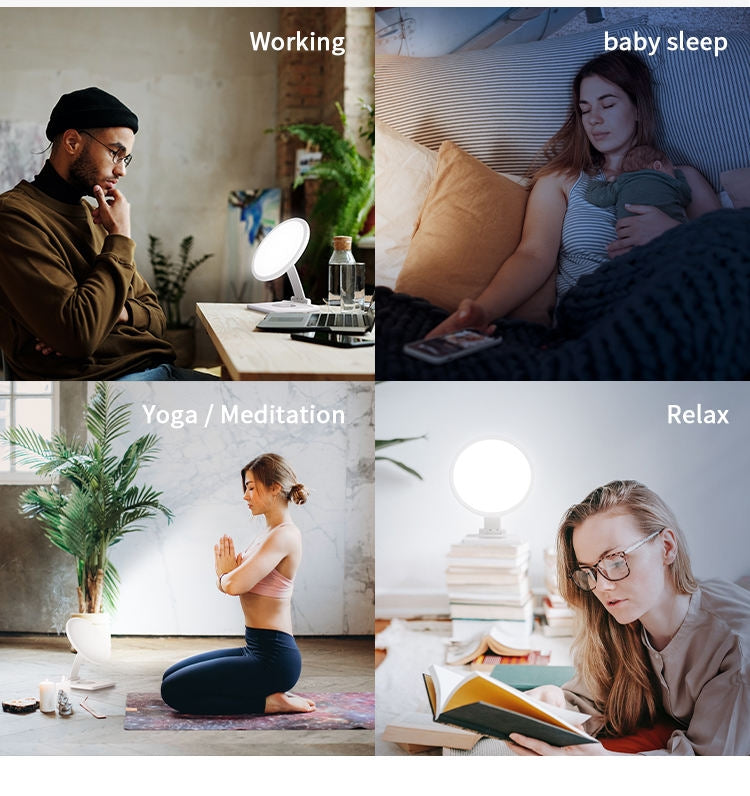 Wireless Charger SAD Therapy Light Intelligent Timing Emotional Physiotherapy Light(UK Plug) - Others by buy2fix | Online Shopping UK | buy2fix
