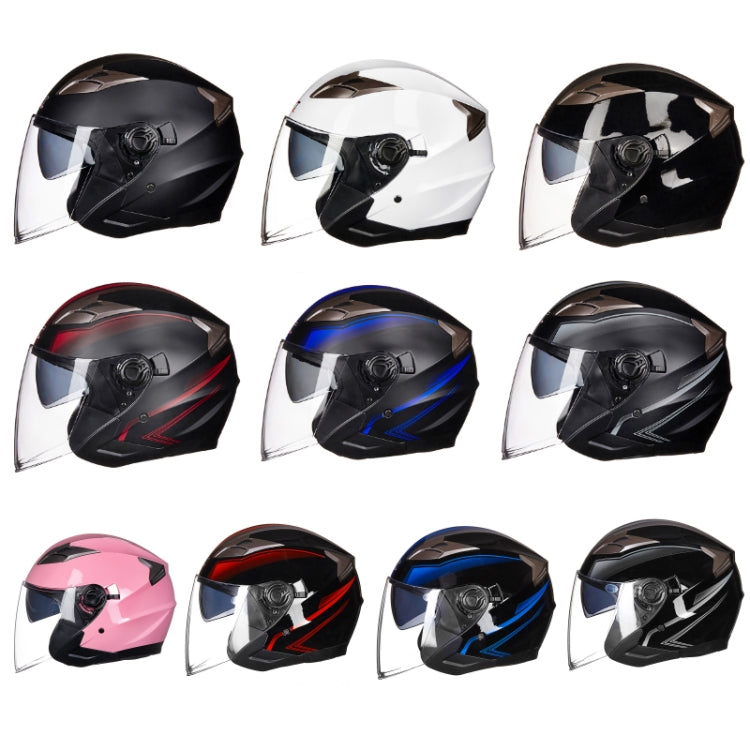 GXT 708 Electric Vehicle Dual Lens Helmet Four Seasons Safety Helmet, Size: XL(Matt Black Red) - Helmets by GXT | Online Shopping UK | buy2fix
