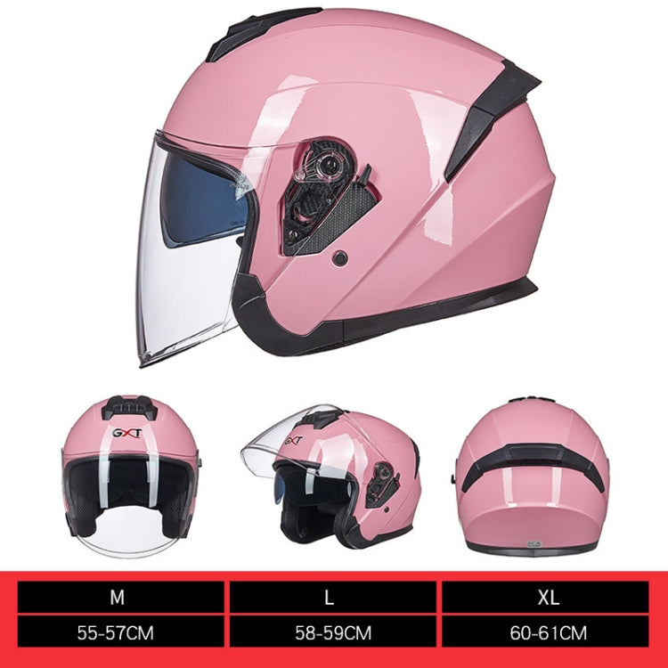 GXT Electric Vehicle Four Seasons Sun Protection & Windshield Double Lens Helmet, Size: L(Bright White) - Helmets by GXT | Online Shopping UK | buy2fix