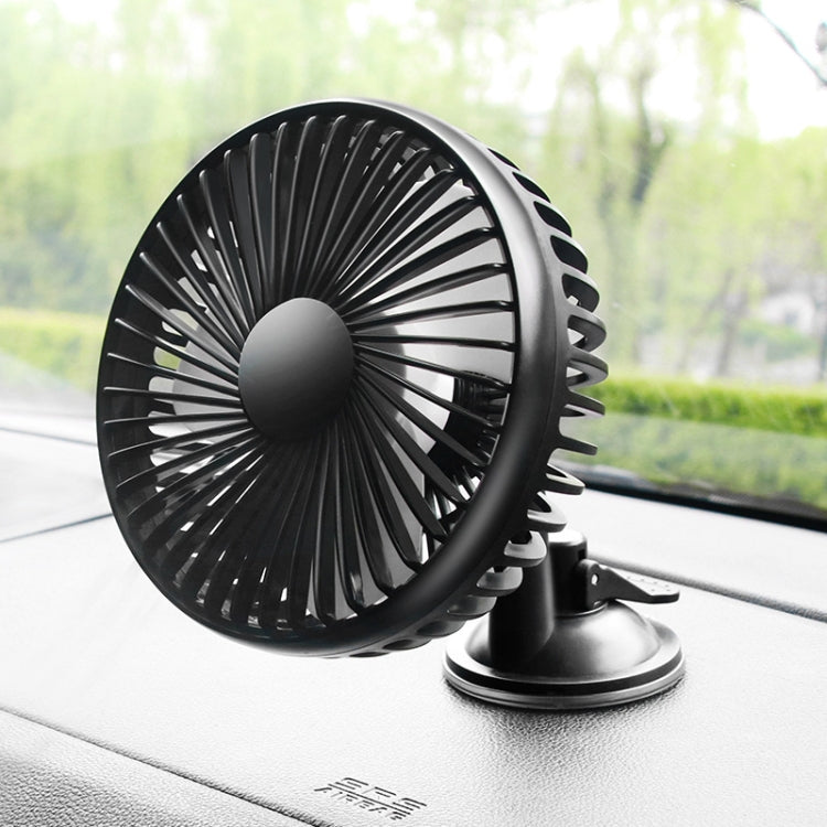 SUITU  12V/24V Mini Car Fan USB Charging Single Head Fan 360 Degree Cooling Fan, Style: Suction Cup Model - Heating & Fans by SUITU | Online Shopping UK | buy2fix