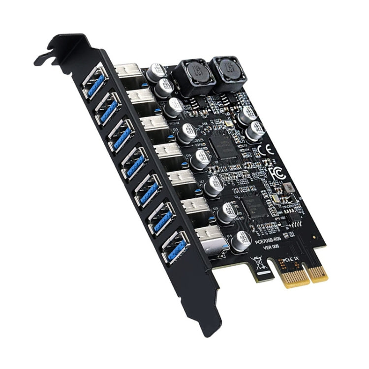 PCE7USB-R05  PCI-E To USB 3.2 GEN1 7-Port 19PIN Expansion Card Super Speed 5Gbps - Add-on Cards by buy2fix | Online Shopping UK | buy2fix