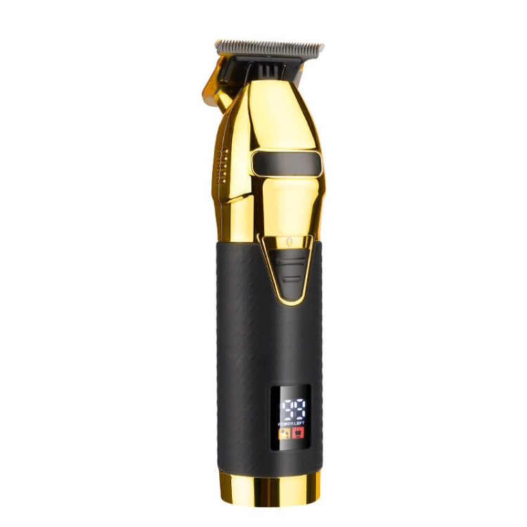 USB LCD Digital Display Haircutter Men Home Haircutter(Black Gold) - Hair Trimmer by buy2fix | Online Shopping UK | buy2fix