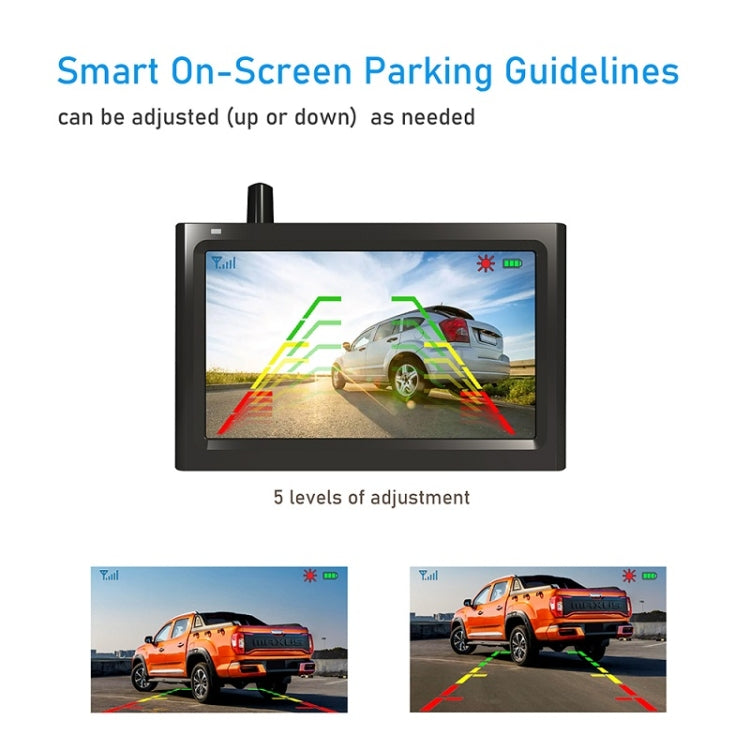 Solar Powered Rear View System Reversing Wireless Transmission Car Camera Display(RC01) - Rear View Cameras by buy2fix | Online Shopping UK | buy2fix