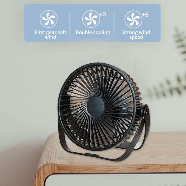 3-in-1 Electric Fan Wall Mounted Desktop Quiet Brushless Turbine Mini Fan, Style: USB Plug(Blue) - Electric Fans by buy2fix | Online Shopping UK | buy2fix