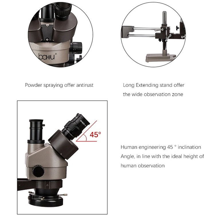 Batu BA-010T Electronic Microscopy Jewelry Appraisal Mobile Phone Circuit Board Repair Jade Magnifying Glass(US Plug 110V) - Digital Microscope by BAKU | Online Shopping UK | buy2fix