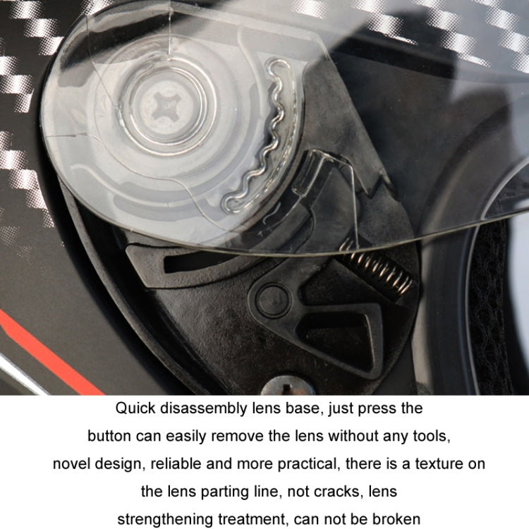 KUQIBAO Motorcycle Smart Bluetooth Sun Protection Double Lens Safety Helmet, Size: L(White Phantom Fiber+Gray Tail) - Helmets by KUQIBAO | Online Shopping UK | buy2fix