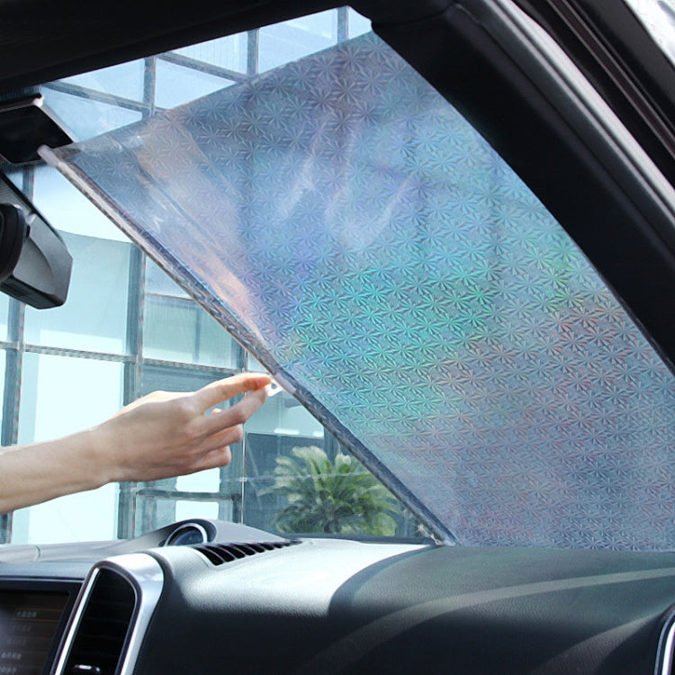 68x125cm Laser Silver Suction Cup Telescopic Car Sun Protection Blackout Curtain - Window Foils & Solar Protection by buy2fix | Online Shopping UK | buy2fix