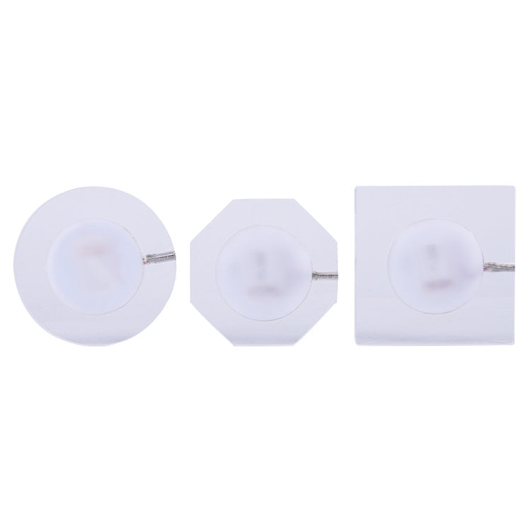 100x4mm Square LED Light Up Acrylic Coaster Transparent Crystal Base(White Light) - Car Drink Holders by buy2fix | Online Shopping UK | buy2fix