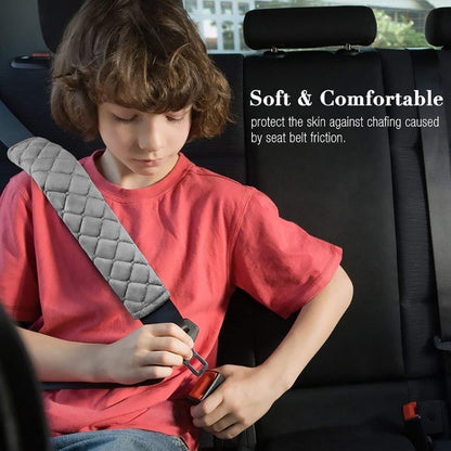 Car Seat Belt Protector Soft Extended Shoulder Pads, Color: Rose Red Square - Seat Belts & Padding by buy2fix | Online Shopping UK | buy2fix