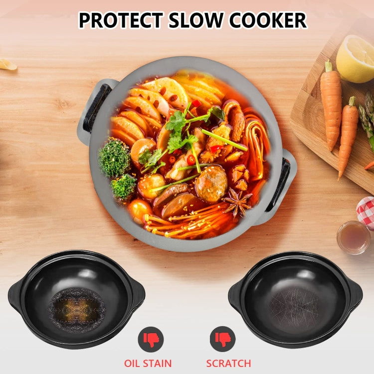 6QT Silicone Slow Cooke Liners Reusable Leakproof Crock Pot Liners(Black) - Kitchen Machine Accessories by buy2fix | Online Shopping UK | buy2fix