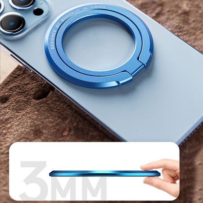 Zinc Alloy Magnetic Ring Buckle Phone Holder Desktop Portable Ring Buckle Folding Bracket(Blue) - Ring Holder by buy2fix | Online Shopping UK | buy2fix