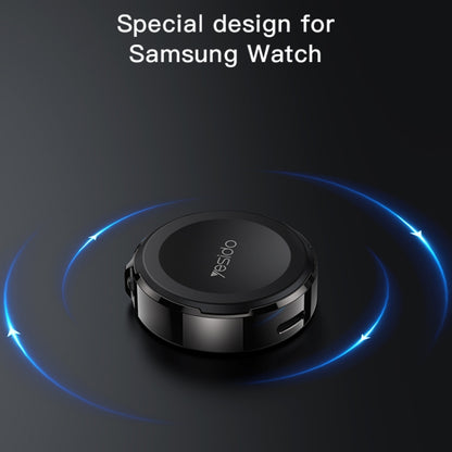 Yesido DS19 For Samsung Smart Watch Portable Charger Dual Input Port Magnetic Wireless Charger(Black) - Charger by Yesido | Online Shopping UK | buy2fix