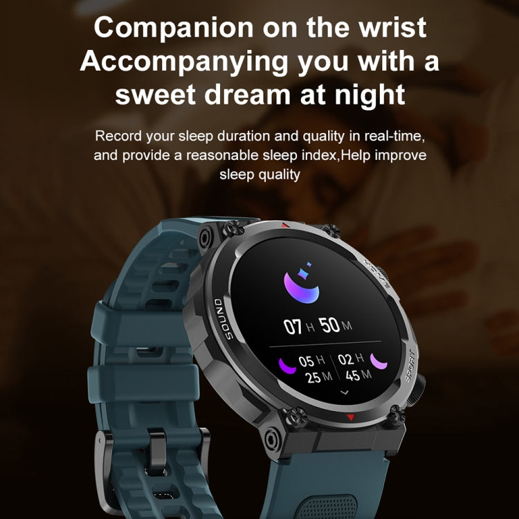 S56T Heart Rate/Blood Oxygen/Sleep Monitoring Bluetooth Call Outdoor Waterproof Smart Watch(Black) - Smart Watches by buy2fix | Online Shopping UK | buy2fix