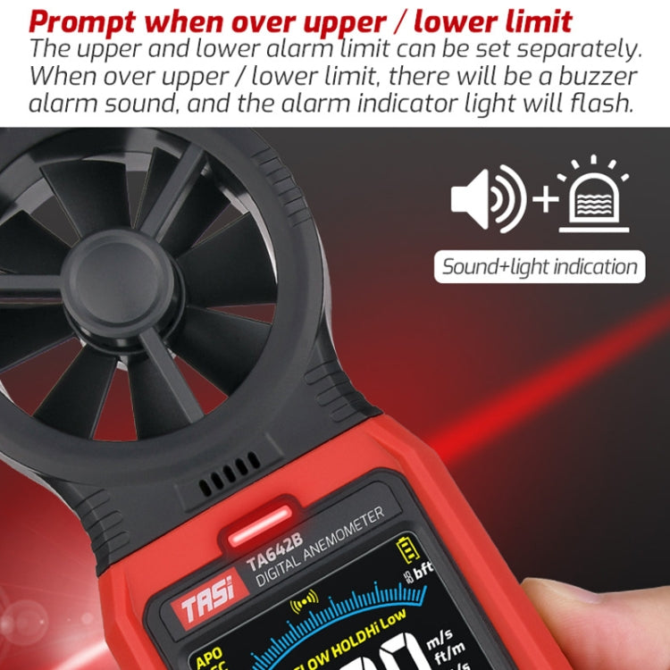 TASI TA642B Portable Digital Wind Speed Meter Air Volume Tester - Tachometers & Anemometer by TASI | Online Shopping UK | buy2fix