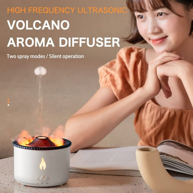 Volcanic Essential Oil Aroma Diffuser Ultrasonic Air Humidifier, Model: Monochrome(UK Plug) - Air Purifiers & Accessories by buy2fix | Online Shopping UK | buy2fix