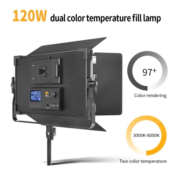 Pixel P45pro High Bright Dual Color Temperature Fill Light 120W Normal Bright Studio Camera Soft Light(A Set With UK Plug Adaptor) -  by Pixel | Online Shopping UK | buy2fix