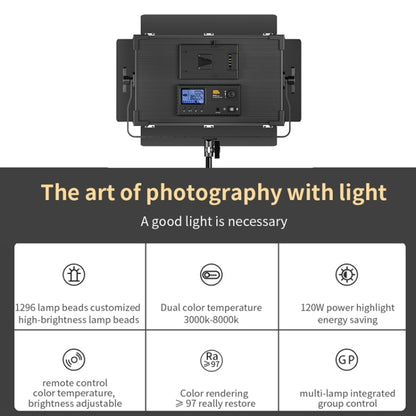 Pixel P45pro High Bright Dual Color Temperature Fill Light 120W Normal Bright Studio Camera Soft Light(A Set With AU Plug Adaptor) -  by Pixel | Online Shopping UK | buy2fix