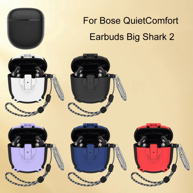 For Bose QuietComfort Earbuds Big Shark 2 Generation Split Protective Case(Blue) - Other Earphone Case by buy2fix | Online Shopping UK | buy2fix