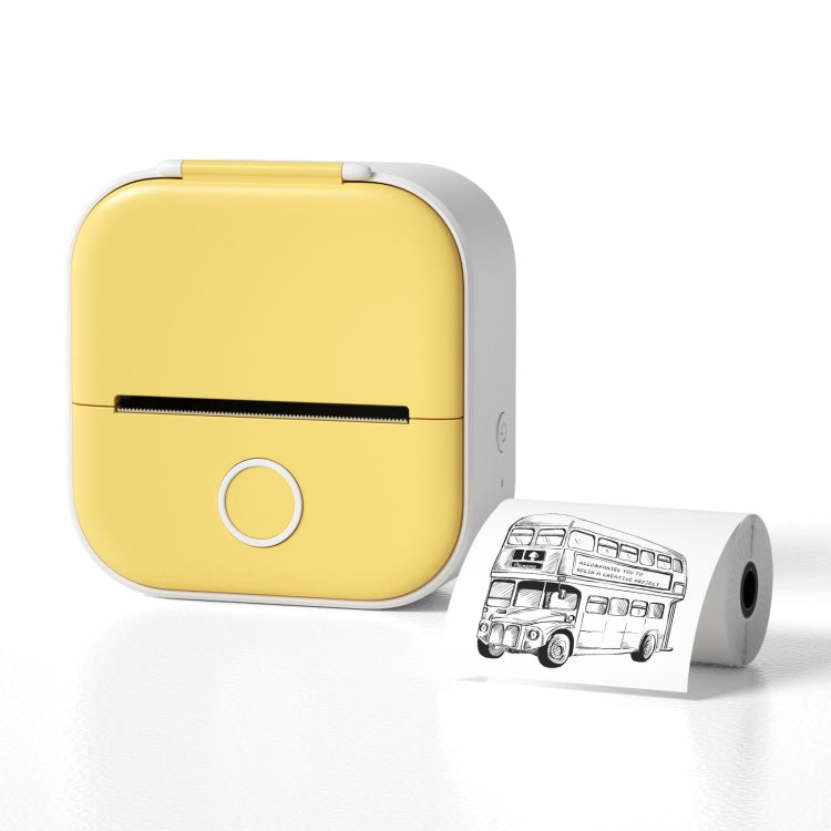 Phomemo T02 Standard Error Mini Pocket Small Portable Bluetooth Phone Photo Label Thermal Printer(Yellow) - Printer by Phomemo | Online Shopping UK | buy2fix
