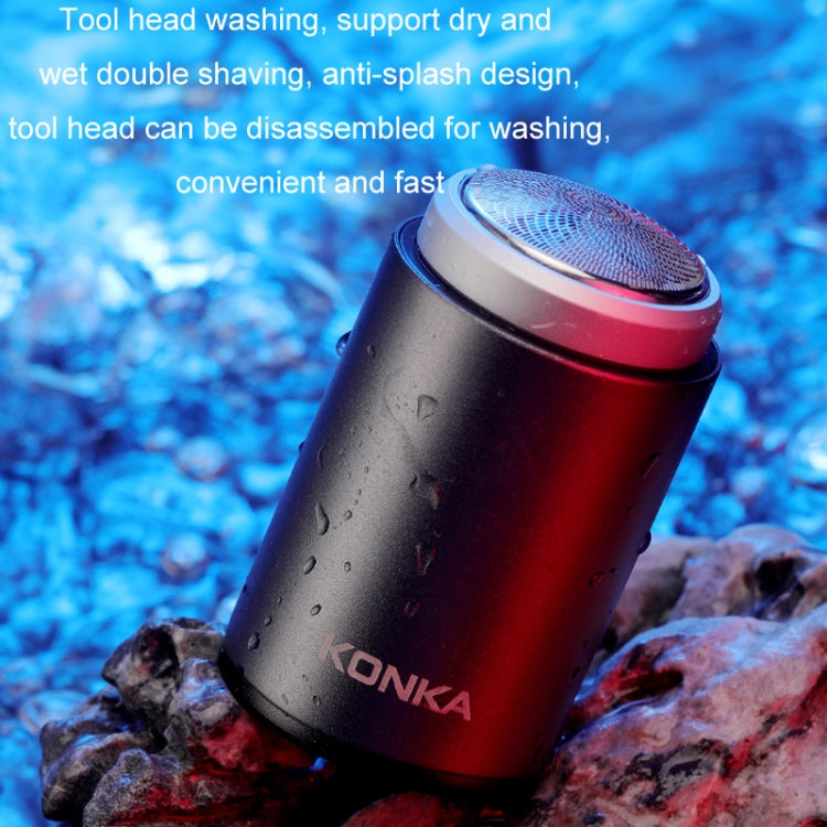 KONKA Mini Portable Razor Outdoor Waterproof Men Razor, Color: Black - Electric Shavers by KONKA | Online Shopping UK | buy2fix