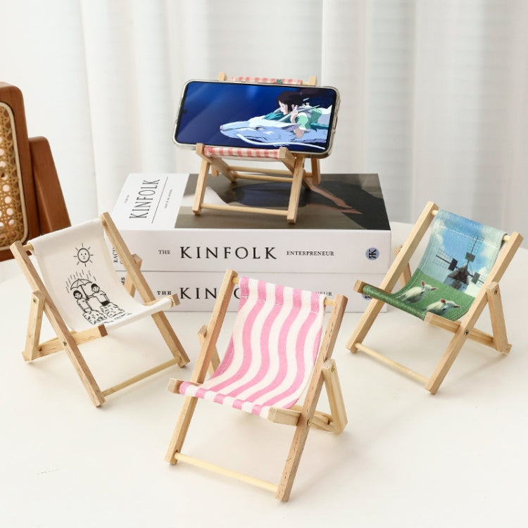 Wooden Craft Mini Desktop Ornament Photography Toys Beach Chair Phone Holder, Style: A - Wooden Props by buy2fix | Online Shopping UK | buy2fix