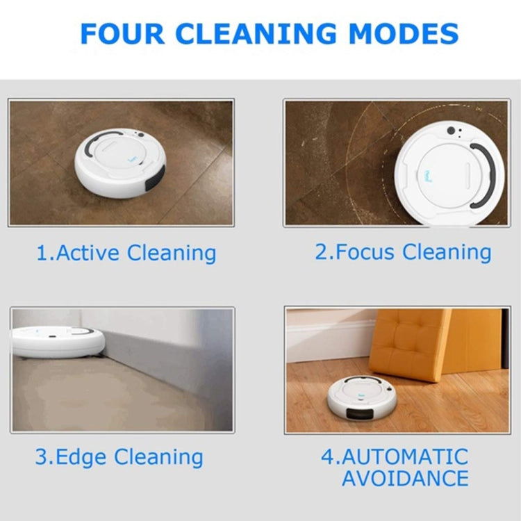 3-in-1 1800pa Smart Cleaning Robot Rechargeable Auto Robotic Vacuum Dry Wet Mopping Cleaner(White) - Robot Vacuum Cleaner by buy2fix | Online Shopping UK | buy2fix