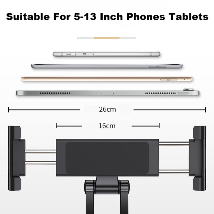 2 In 1 Aluminum Alloy Tablet PC Holder Wall Mount Mobile Phone Holder(Black) - Desktop Holder by buy2fix | Online Shopping UK | buy2fix