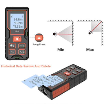 HILDA HD100 High Accuracy Laser Rangefinder Laser Electronics Ruler - Laser Rangefinder by HILDA | Online Shopping UK | buy2fix