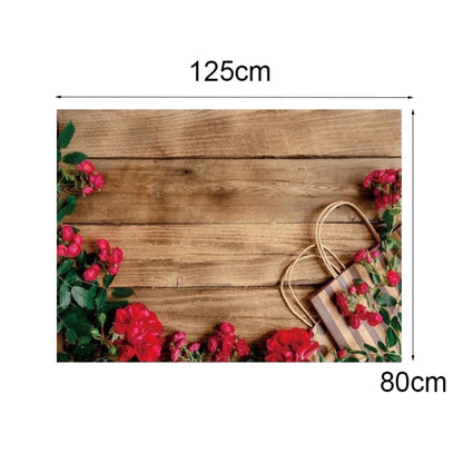 1.25x0.8m Wood Grain Flower Branch Props 3D Simulation Photography Background Cloth, Style: C-3938 - Wood Floor by buy2fix | Online Shopping UK | buy2fix