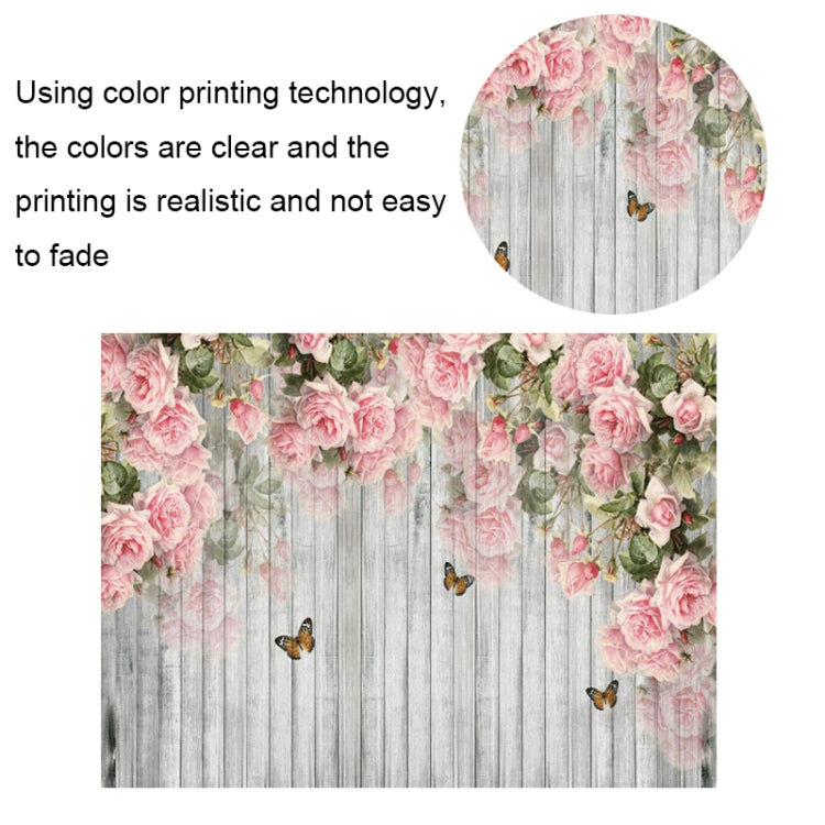 1.25x0.8m Wood Grain Flower Branch Props 3D Simulation Photography Background Cloth, Style: C-3938 - Wood Floor by buy2fix | Online Shopping UK | buy2fix